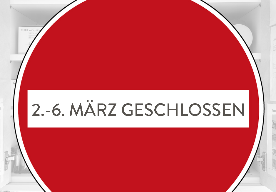 Wegen Umbauarbeiten bleibt die Praxis in der Zeit vom 2. bis 6. März 2026 komplett geschlossen.